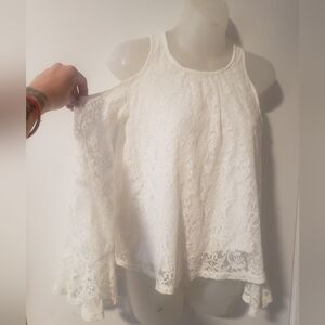 Hollister White Lace Blouse